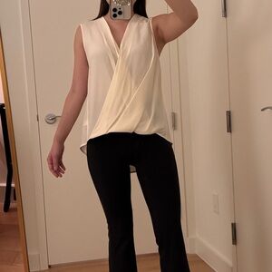 Rag & Bone Ivory Sleeveless Silk Blouse